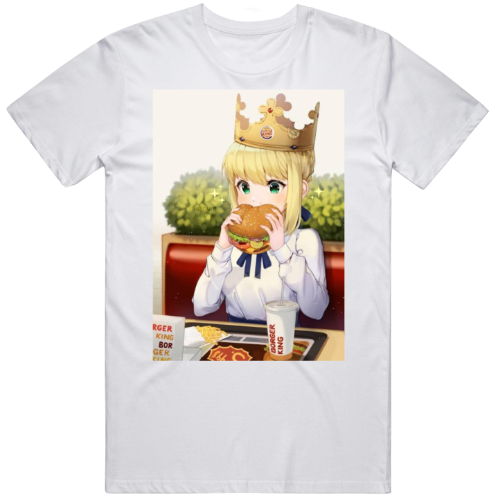 Borger Burger King Saber Fate Stay Anime T Shir T Shirt