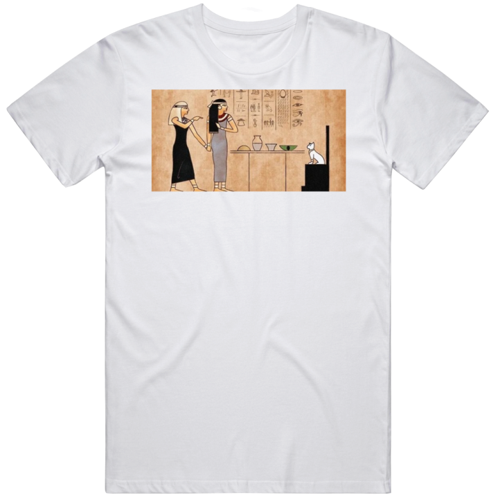 Woman Yelling At Cat Meme Hieroglyphics Egypt T Shirt