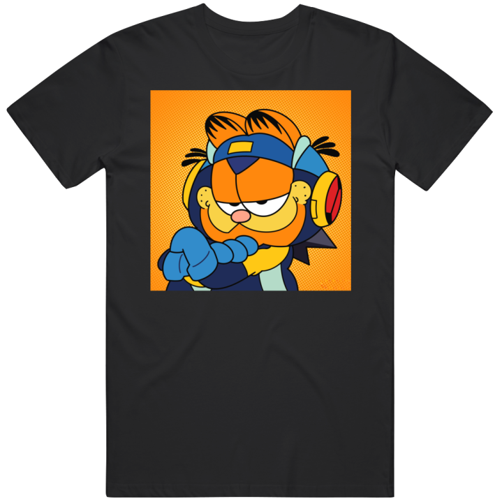 Garfield Exe Megaman Parody T Shirt