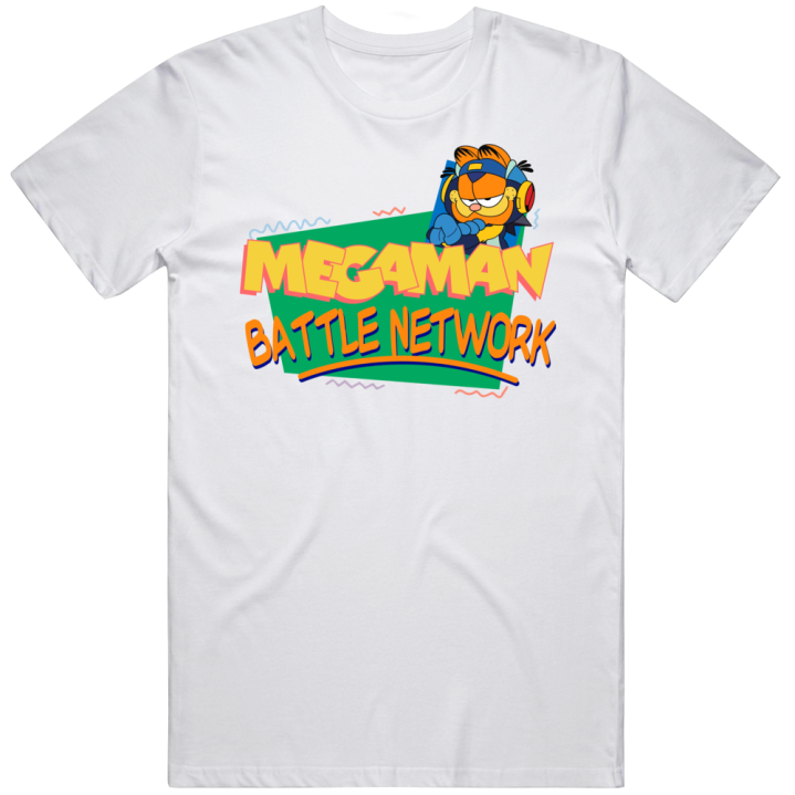 Garfield Megaman Battle Network Parody Meme T Shirt