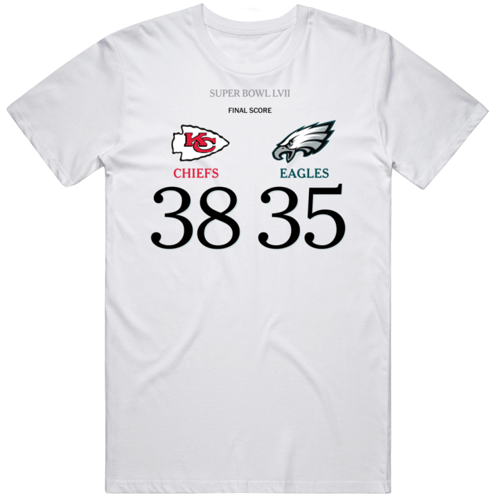 Kansas City Chiefs Vs Eagles Super Bowl 57 Final Score T Shirt