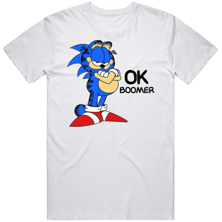 Ok Boomer Sonic Garfield Meme T Shirt