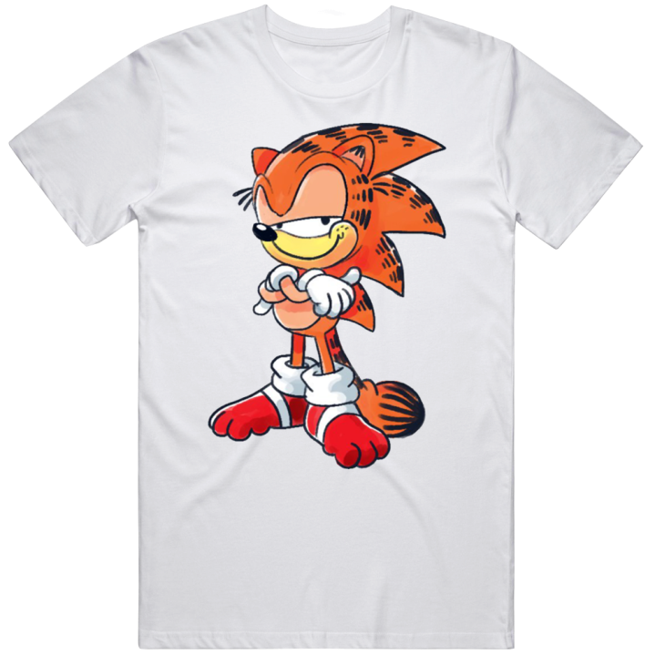 Sonic Forces Sonfield Garfield Parody Video Game T Shirt