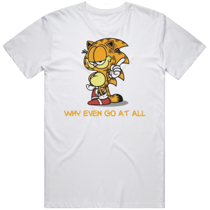 Why Even Go At All Garfield Sonic Hedgehog Meme T Shirt