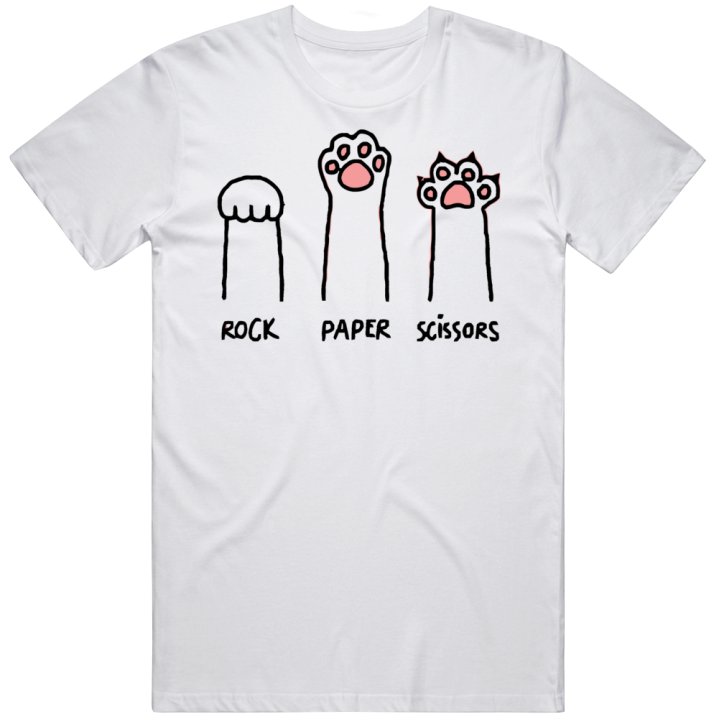 Rock Paper Scissors Cat Paw T Shirt