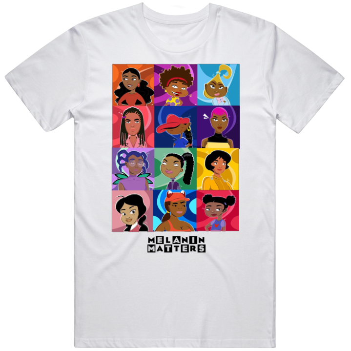 Melanin Matters Black Girl Power Cartoons T Shirt