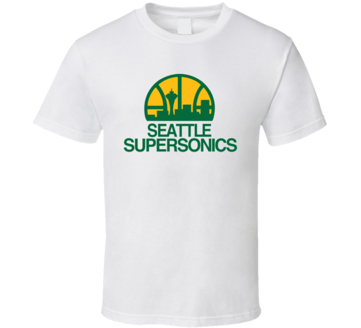 Seattle Supersonics Old School Basketball Logo T Shirt