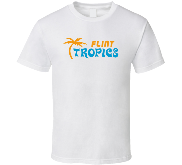 Flint Tropics Semi Pro Basketball Logo T Shirt