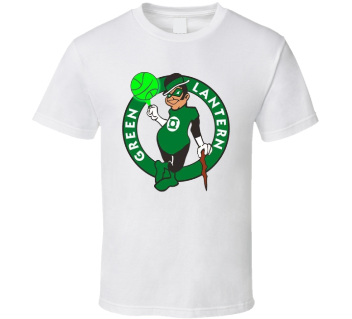 Boston Celtics Green Lantern Basketball Parody T Shirt