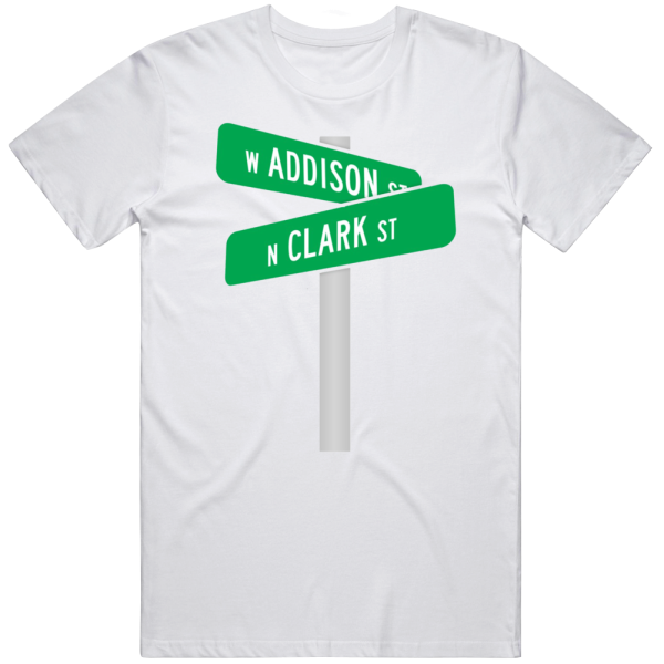 Clark Addison Street Chicago Cubs Wrigley's Baseball T Shirt