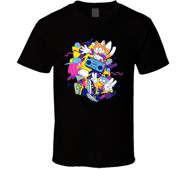 Sonic Knuckles Tails 90s Vintage T Shirt