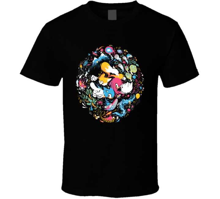 Sonic The Hedgehog Psychadelic Starry Night T Shirt