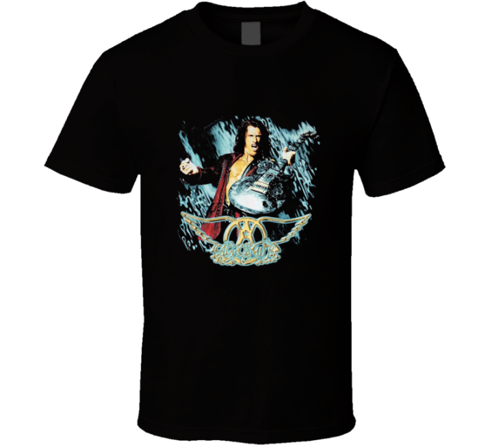 Aerosmith Joe Perry Nine Lives Retro T Shirt