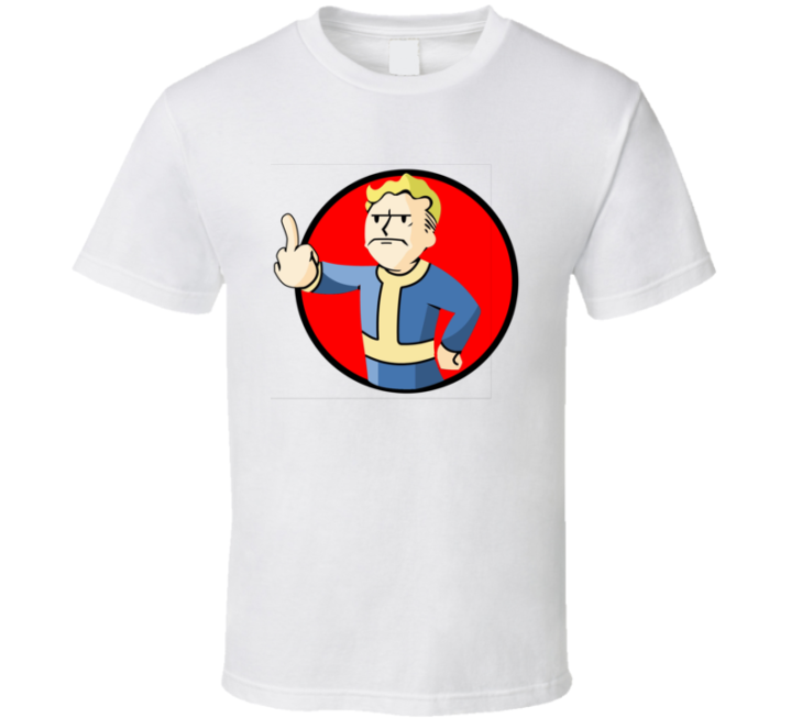 Vault Boy Middle Finger Fallout 4 76 Meme T Shirt