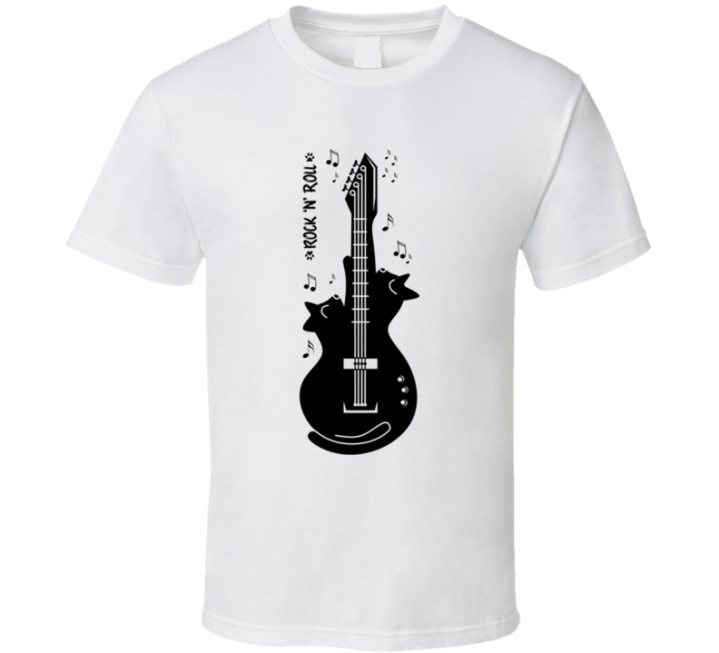 Rock N Roll Bass Cat Band Gift T Shirt