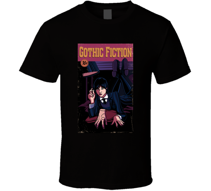 Gothic Fiction Wednesday Adams Parody T Shirt