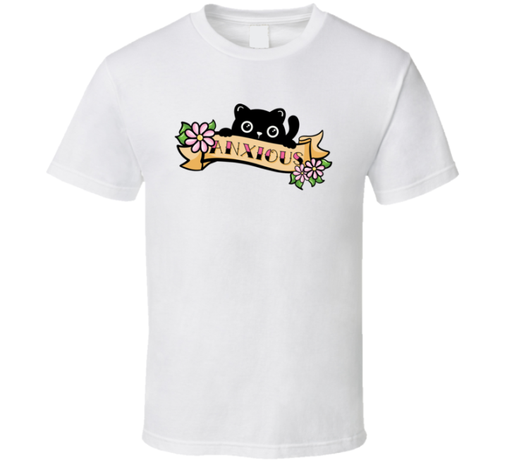 Anxious Kitty Kitten Cat Lover T Shirt