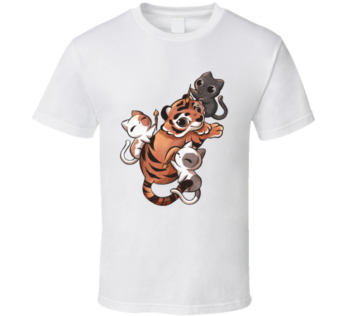 Tiger Cat Artist Painting T Shirt