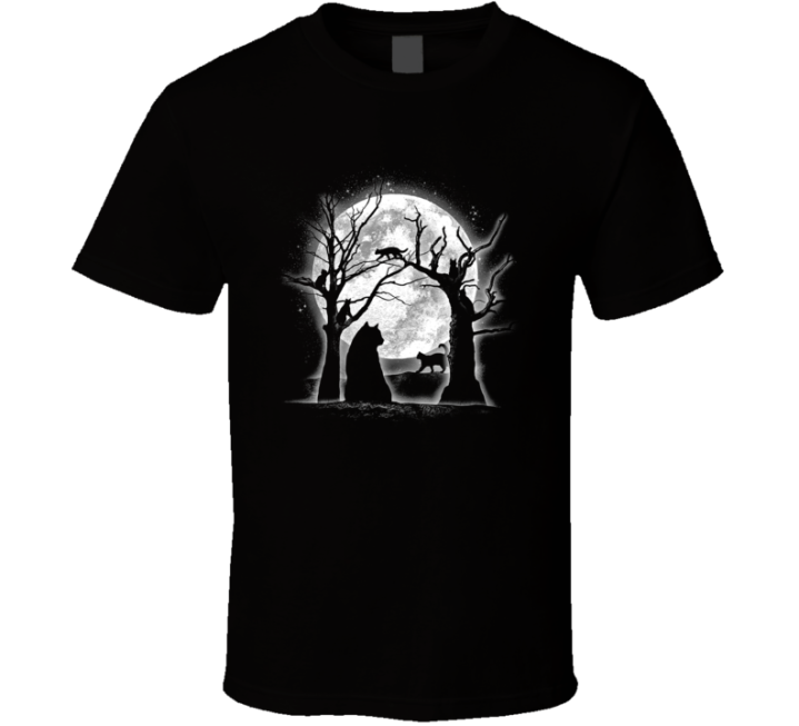 Moonlight Felines Cat Lover Halloween T Shirt