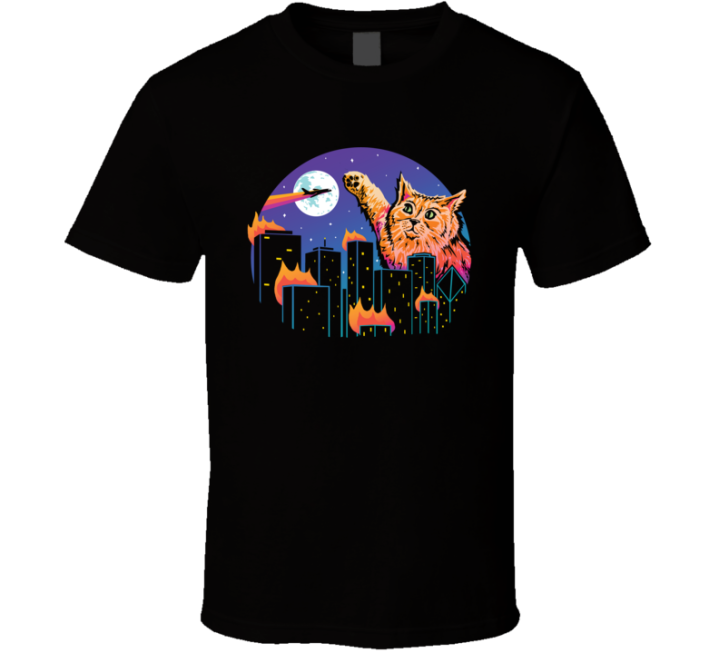 Disaster Cat Catzilla City T Shirt