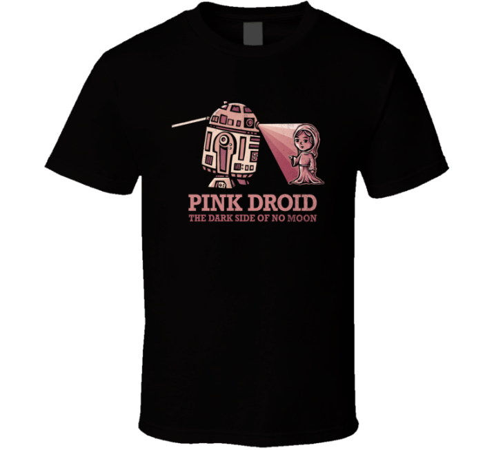 Star Wars Pink Droid Dark Side Of No Moon Parody T Shirt