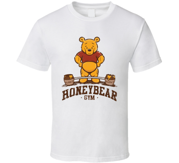 Honeybear Gym Winnie Pooh Ripped Fitness T Shirt