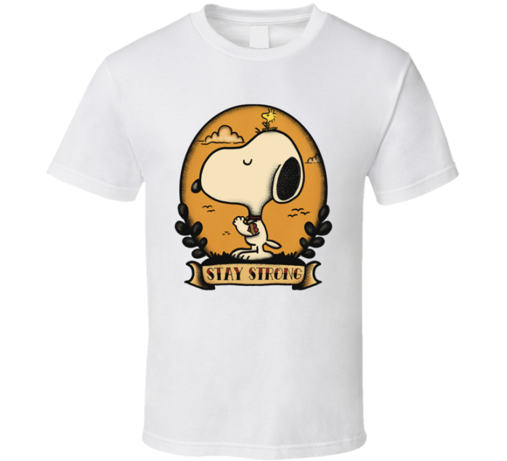 Stay Strong Snoopy Peanuts Comic T Shirt