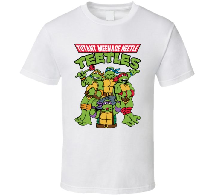 Tutant Meenage Neetle Turtles Teenage Mutant Ninja Parody T Shirt