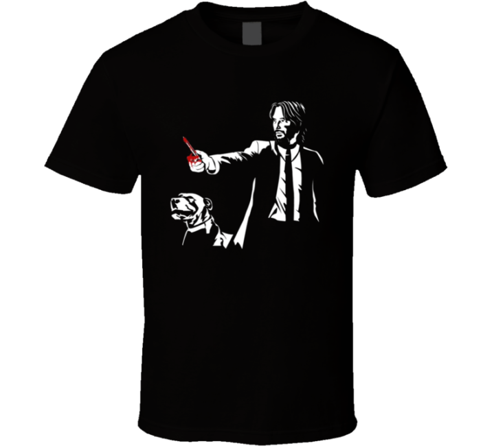 John Wick Pulp Fiction Wicktion Parody T Shirt