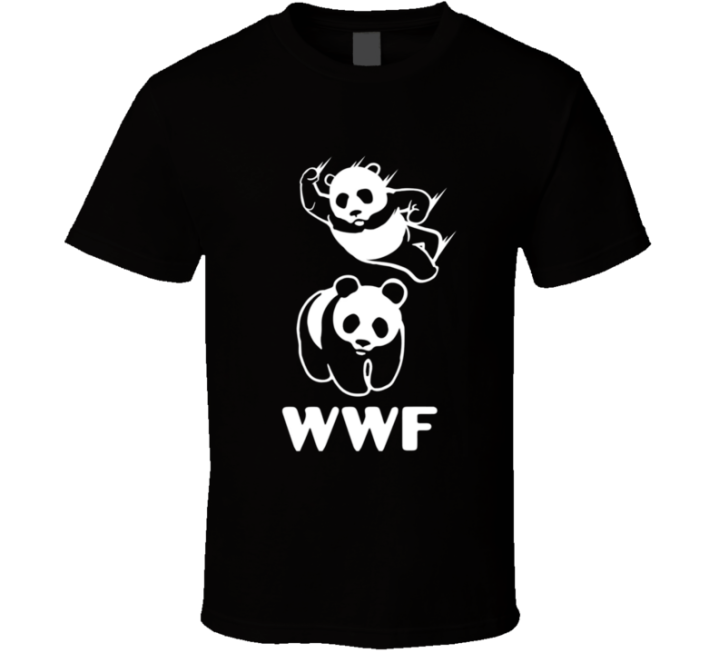 Wwf Panda Wrestling Parody T Shirt