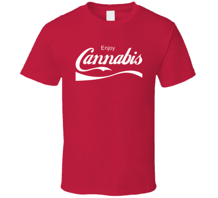 Enjoy Cannabis Cola Parody T Shirt