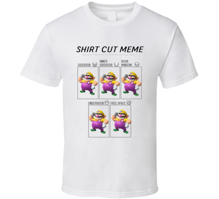 Shirt Cut Meme Wario Mario Parody T Shirt