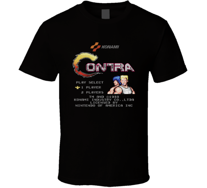 Contra Retro Nes Konami Arcade Parody T Shirt