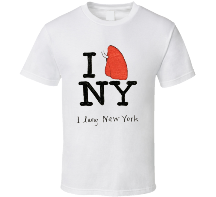 I Lung New York Parody Logo T Shirt