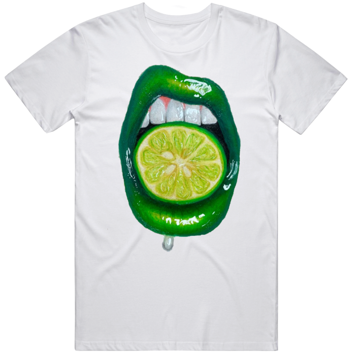 Lime Lips Retro T Shirt