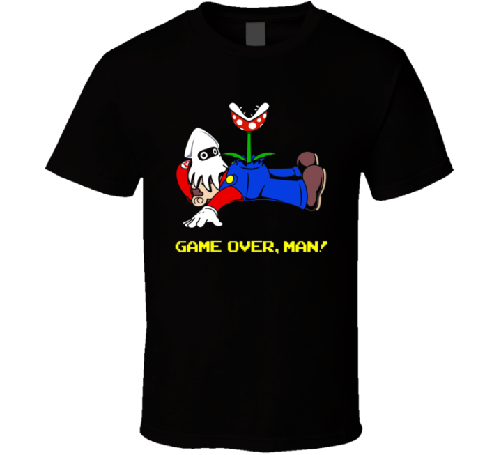 Mario Xenomorph Game Over Man T Shirt