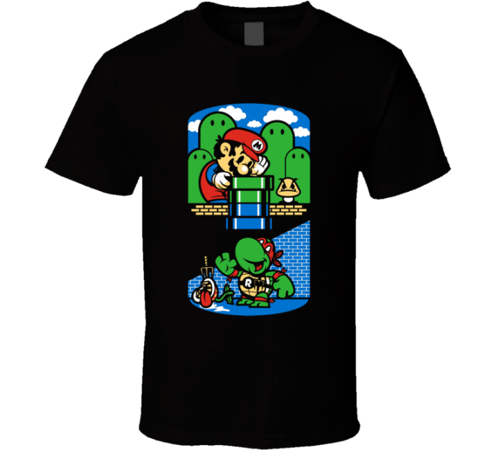 Mario Tmnt Teenage Mutant Ninja Turtles Parody T Shirt