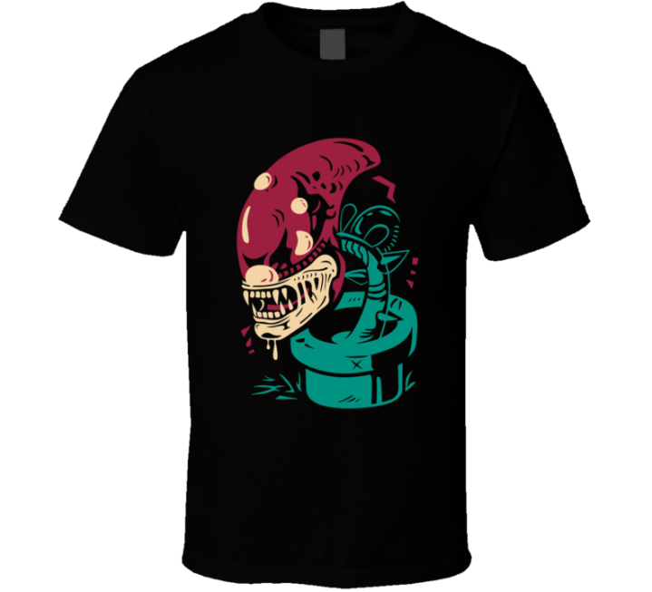 Xenomorph Piranha Plant Mario Parody T Shirt