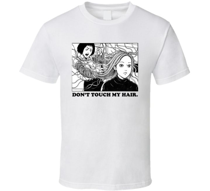 Junji Ito Uzumaki Don't Touch My Hair T Shirt