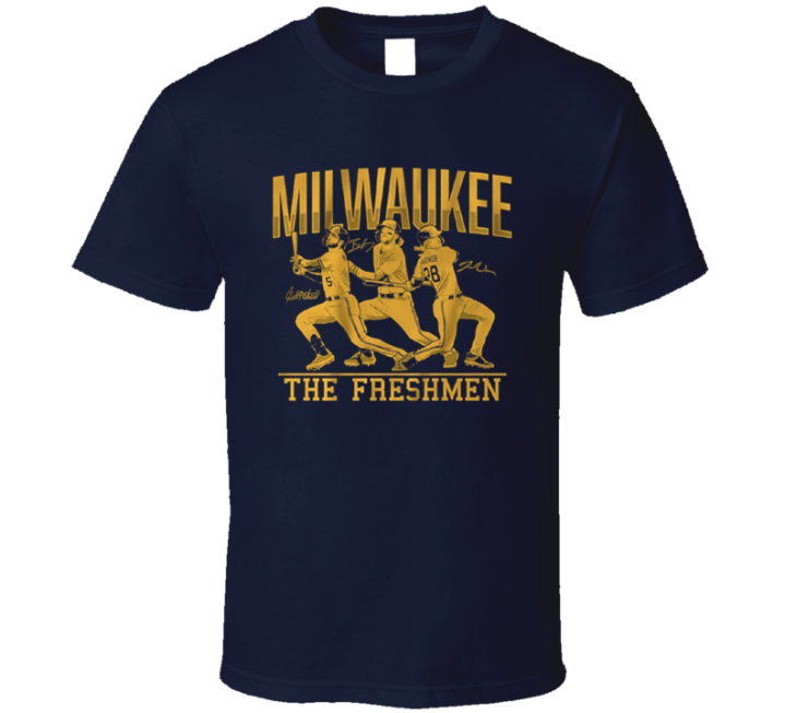 Milwaukee Freshmen Mitchell Wiemer Turang Brewers Baseball T Shirt