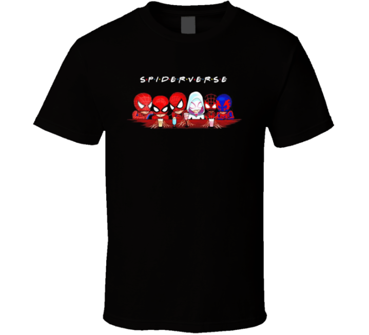 Spiderman Spiderverse Friends Parody T Shirt