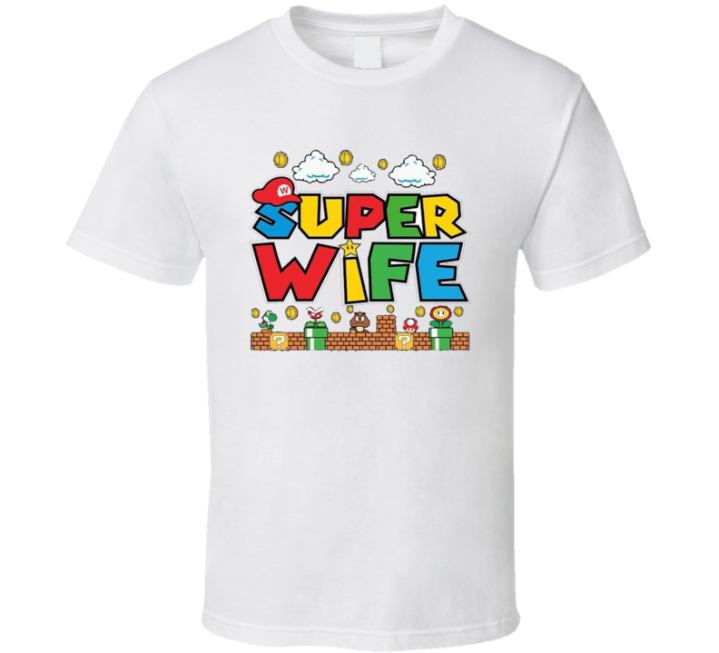 Super Wife Mario Mother's Day Gift T Shirt