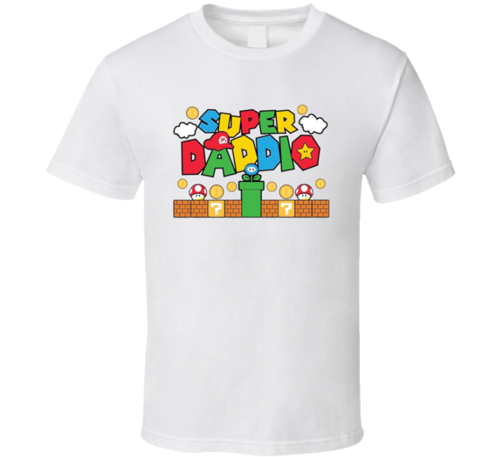 Super Daddio Mario Father's Day Gift T Shirt