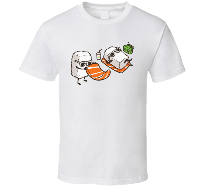 Summer Sushi Vacation Beach Roll T Shirt