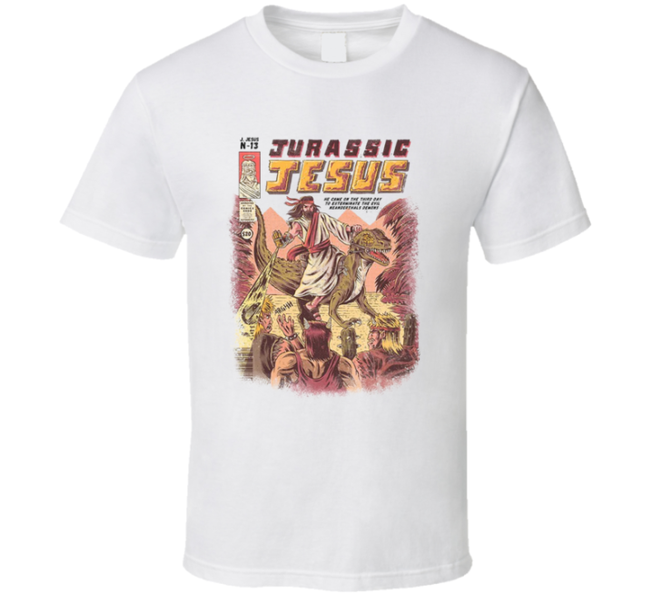 Jurassic Jesus Funny Meme T Shirt