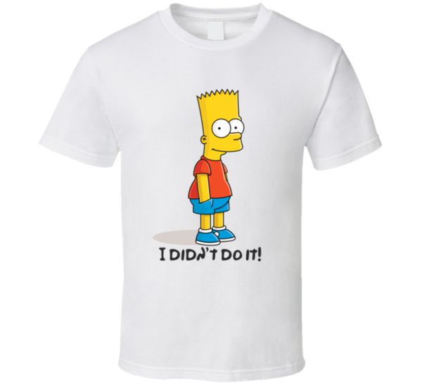 Bart Simpson I Didn't Do It T Shirt