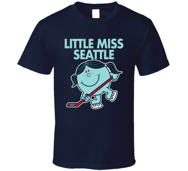 Little Miss Seattle Kraken Hockey Fan T Shirt