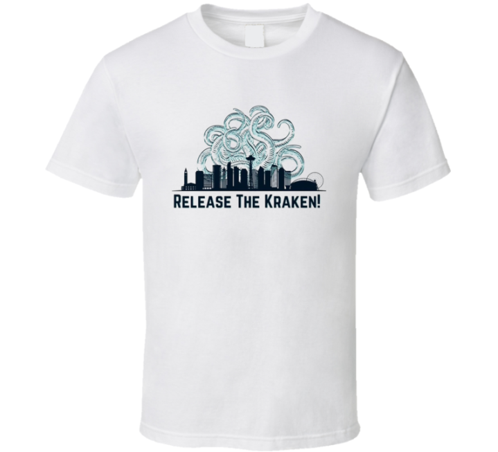 Release The Kraken Seattle City Scape Hockey T Shirt