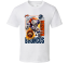 Denver Broncos Rush 2000s 90s Retro Flaming Football T Shirt