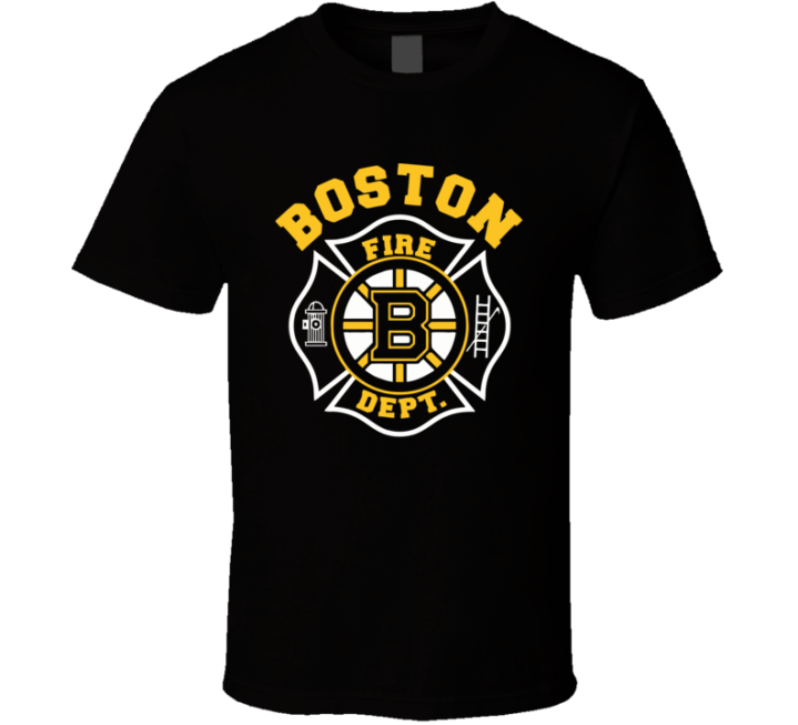 Boston Bruins Fire Department Hockey T Shirt